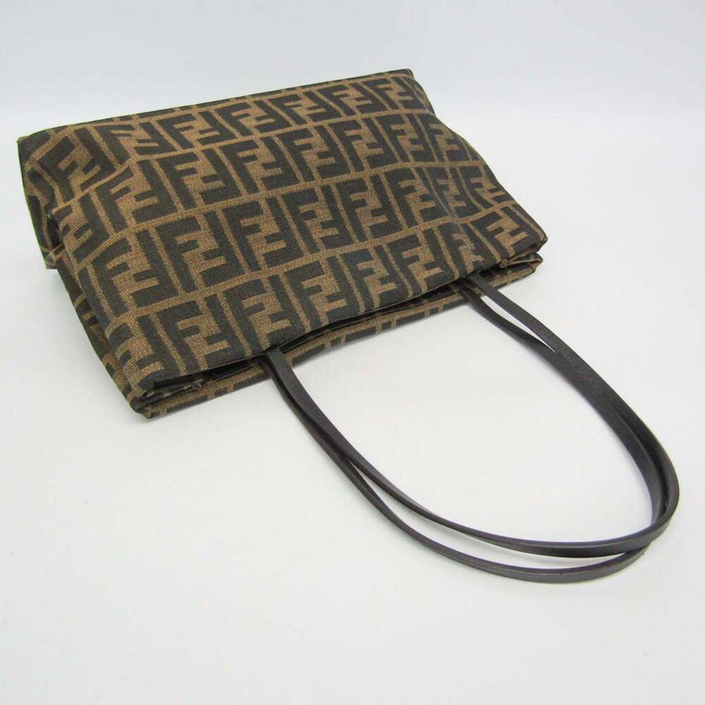 Fendi Zucca Shopping Piccola 8BH039 Women's Canvas,Leather Tote Bag Brown - Picture 6 of 14